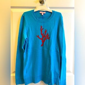 Lilly Pulitzer blue coral sweater